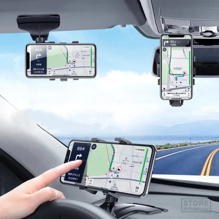 Rearview Mirror Phone Holder