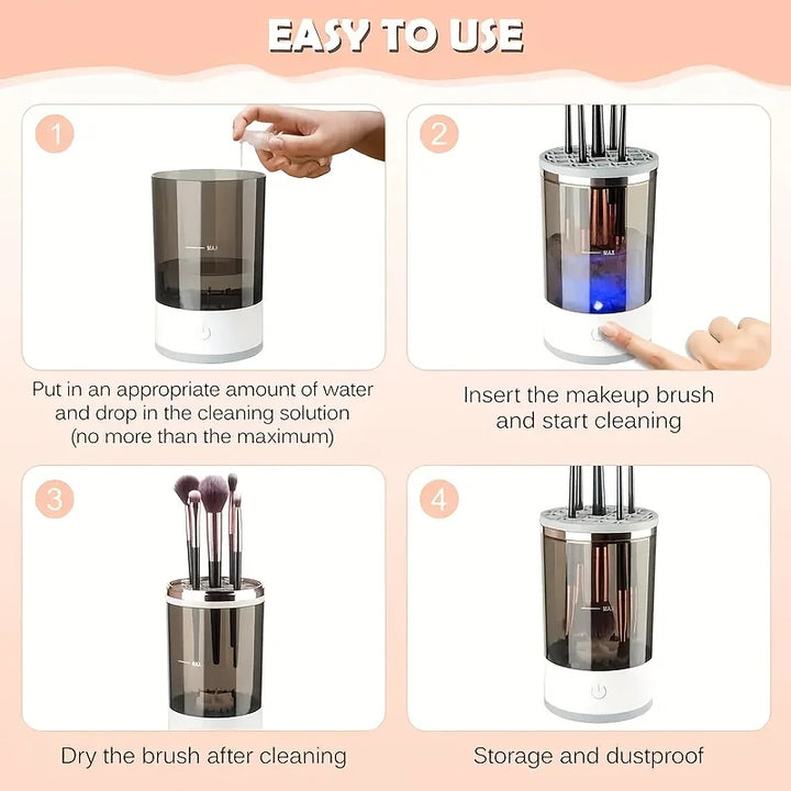 Automatic electric makeup brush cleaner