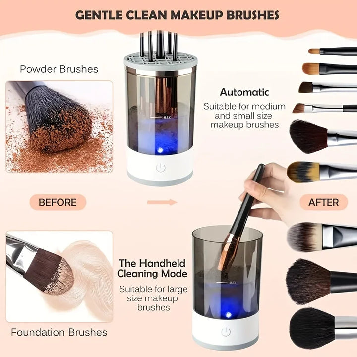 Automatic electric makeup brush cleaner