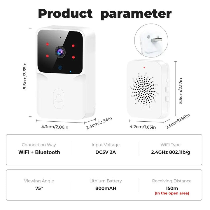 Doorbell Video Wireless Phone ONENUO WiFi