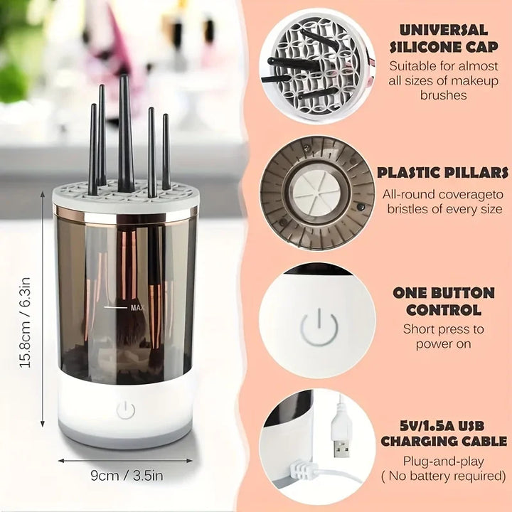 Automatic electric makeup brush cleaner